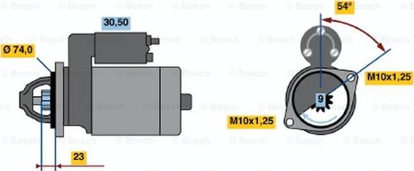 BOSCH 0 986 020 611 - Стартер avtolavka.club