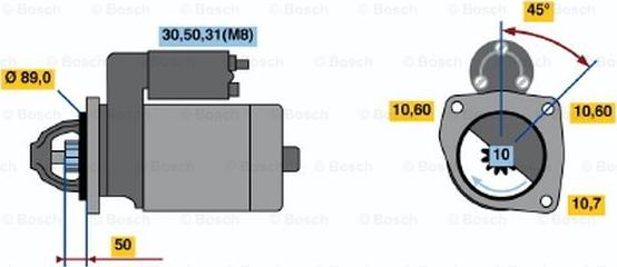 BOSCH 0 986 020 051 - Стартер avtolavka.club