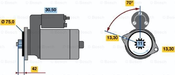 BOSCH 0 986 020 031 - Стартер avtolavka.club