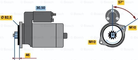 BOSCH 0 986 020 811 - Стартер avtolavka.club