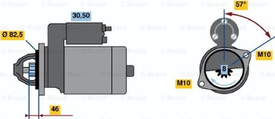 BOSCH 0 986 020 821 - Стартер avtolavka.club