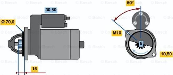 BOSCH 0 986 020 701 - Стартер avtolavka.club