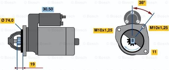 BOSCH 0 986 020 731 - Стартер avtolavka.club