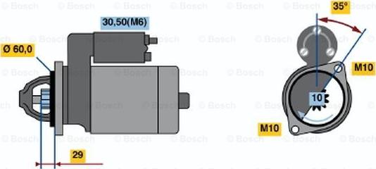 BOSCH 0 986 021 300 - Стартер avtolavka.club