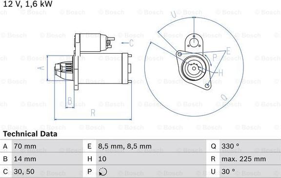 BOSCH 0 986 021 260 - Стартер avtolavka.club