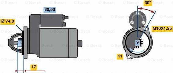 BOSCH 0 986 023 910 - Стартер avtolavka.club