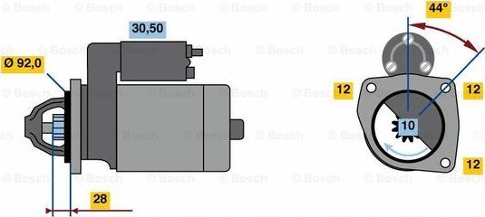 BOSCH 0 986 023 440 - Стартер avtolavka.club