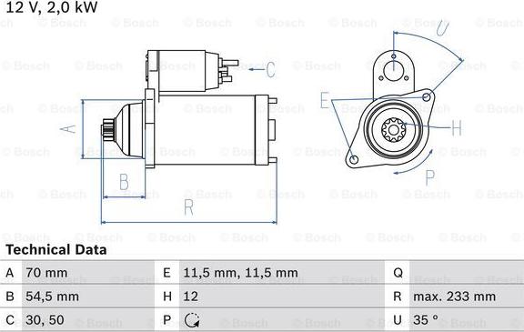 BOSCH 0 986 023 540 - Стартер avtolavka.club