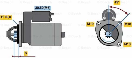 BOSCH 0 986 023 620 - Стартер avtolavka.club