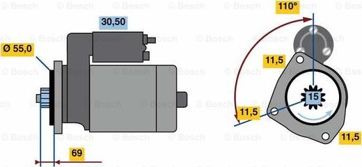 BOSCH 0 986 023 670 - Стартер avtolavka.club