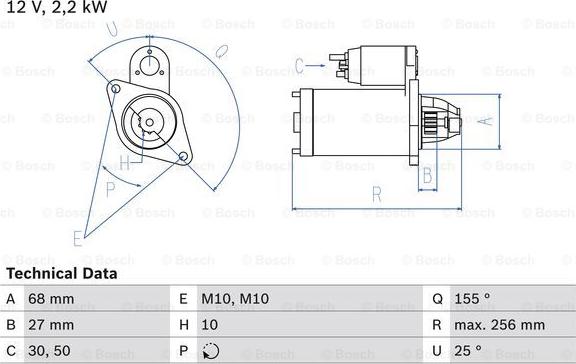 BOSCH 0 986 023 040 - Стартер avtolavka.club