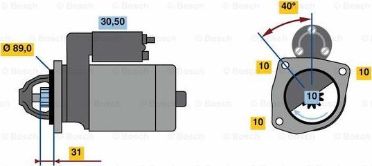 BOSCH 0 986 023 190 - Стартер avtolavka.club