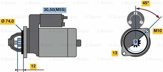 BOSCH 0 986 023 890 - Стартер avtolavka.club