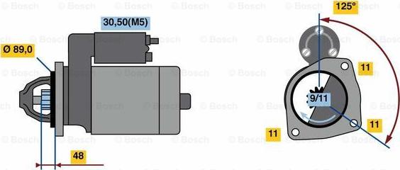 BOSCH 0 986 023 830 - Стартер avtolavka.club