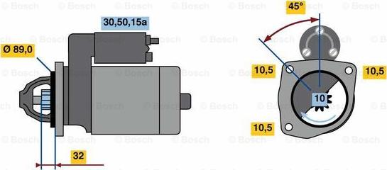 BOSCH 0 986 023 820 - Стартер avtolavka.club