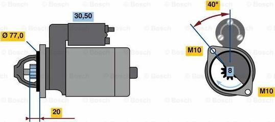 BOSCH 0 986 023 750 - Стартер avtolavka.club