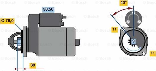 BOSCH 0 986 023 780 - Стартер avtolavka.club