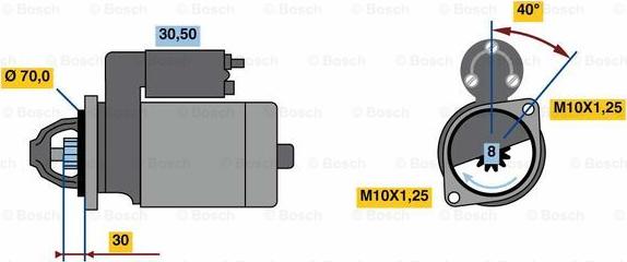 BOSCH 0 986 023 720 - Стартер avtolavka.club