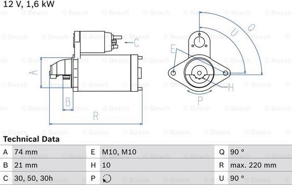 BOSCH 0 986 022 930 - Стартер avtolavka.club