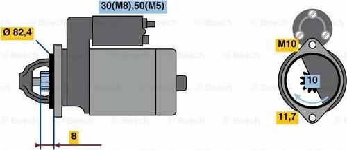 BOSCH 0 986 022 970 - Стартер avtolavka.club