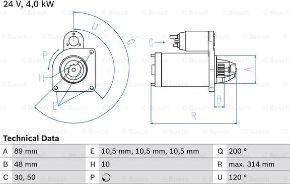 BOSCH 0 986 022 400 - Стартер avtolavka.club