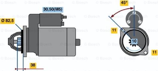 BOSCH 0 986 022 520 - Стартер avtolavka.club