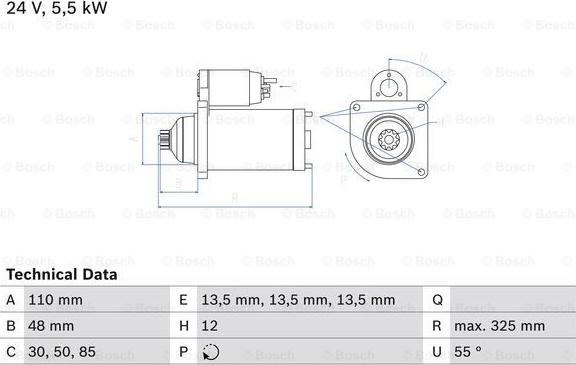 BOSCH 0 986 022 260 - Стартер avtolavka.club