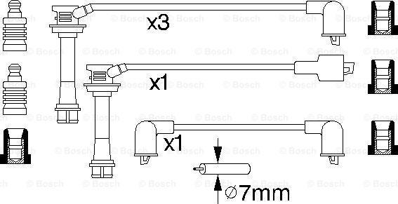 BOSCH 0 986 356 946 - Комплект проводів запалювання avtolavka.club