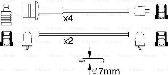 BOSCH 0 986 356 954 - Комплект проводів запалювання avtolavka.club