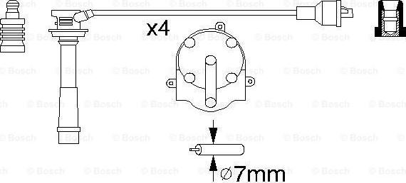 BOSCH 0 986 356 953 - Комплект проводів запалювання avtolavka.club