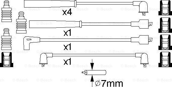 BOSCH 0 986 356 935 - Комплект проводів запалювання avtolavka.club