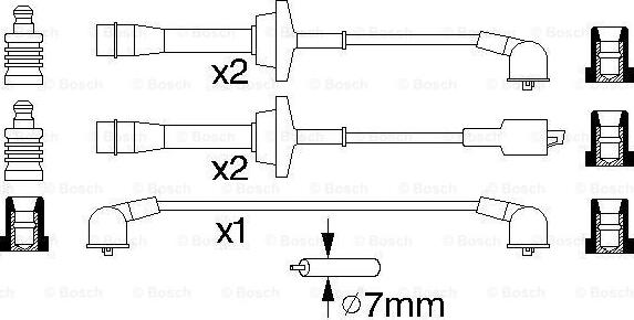 BOSCH 0 986 356 938 - Комплект проводів запалювання avtolavka.club