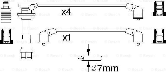 BOSCH 0 986 356 929 - Комплект проводів запалювання avtolavka.club