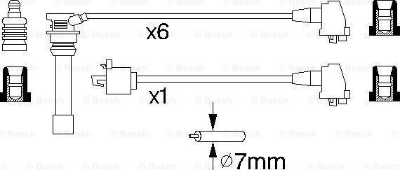 BOSCH 0 986 356 925 - Комплект проводів запалювання avtolavka.club