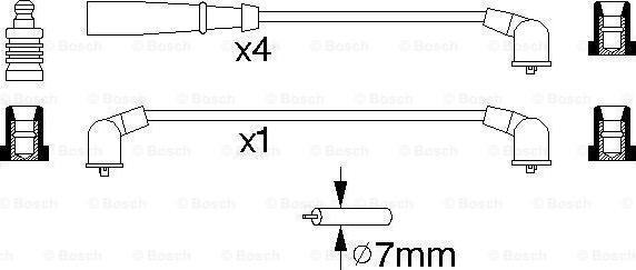 BOSCH 0 986 356 921 - Комплект проводів запалювання avtolavka.club