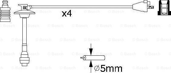 BOSCH 0 986 356 923 - Комплект проводів запалювання avtolavka.club