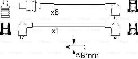 BOSCH 0 986 356 927 - Комплект проводів запалювання avtolavka.club