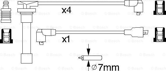 BOSCH 0 986 356 893 - Комплект проводів запалювання avtolavka.club