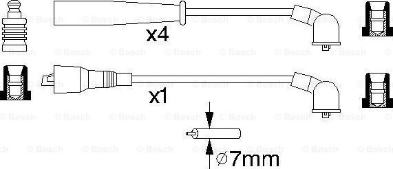 BOSCH 0 986 356 897 - Комплект проводів запалювання avtolavka.club