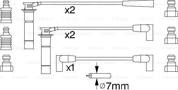 BOSCH 0 986 356 845 - Комплект проводів запалювання avtolavka.club