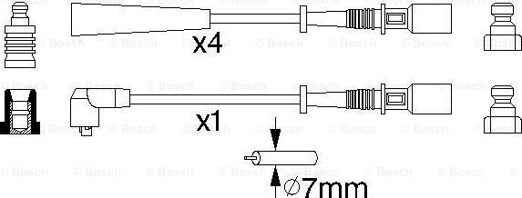 BOSCH 0 986 356 853 - Комплект проводів запалювання avtolavka.club