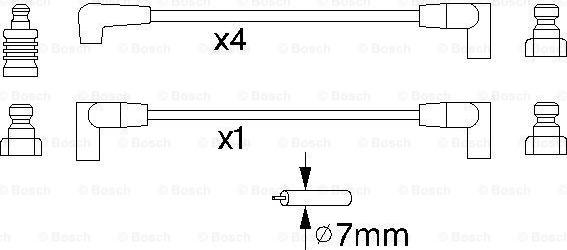 BOSCH 0 986 356 852 - Комплект проводів запалювання avtolavka.club