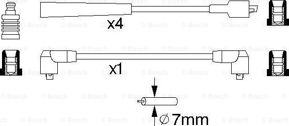 BOSCH 0 986 356 869 - Комплект проводів запалювання avtolavka.club