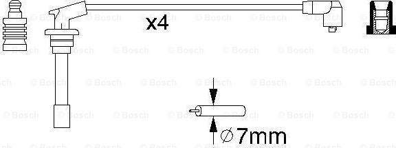 BOSCH 0 986 356 867 - Комплект проводів запалювання avtolavka.club