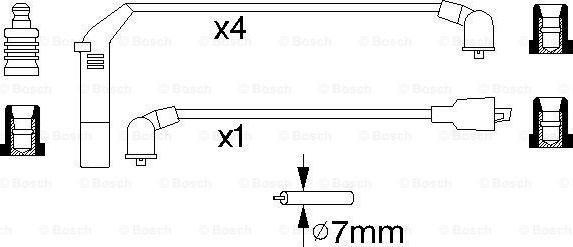 BOSCH 0 986 356 813 - Комплект проводів запалювання avtolavka.club