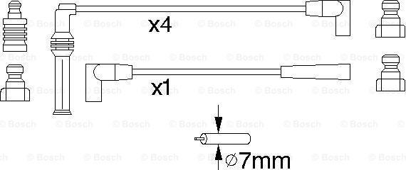 BOSCH 0 986 356 884 - Комплект проводів запалювання avtolavka.club