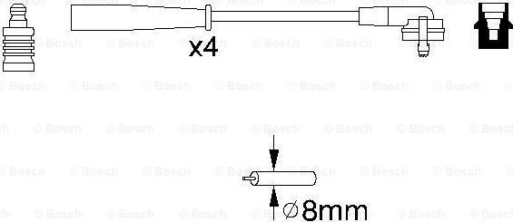 BOSCH 0 986 356 887 - Комплект проводів запалювання avtolavka.club