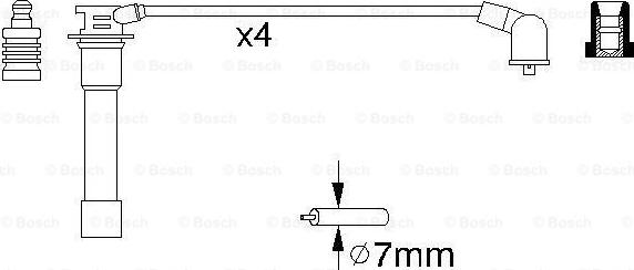 BOSCH 0 986 356 837 - Комплект проводів запалювання avtolavka.club