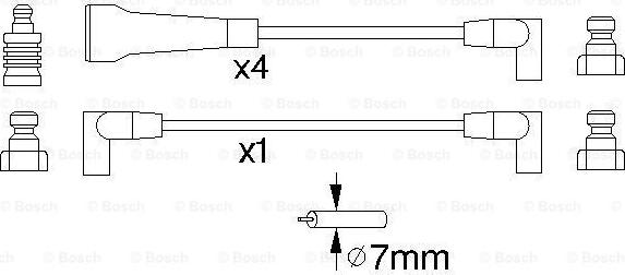 BOSCH 0 986 356 824 - Комплект проводів запалювання avtolavka.club