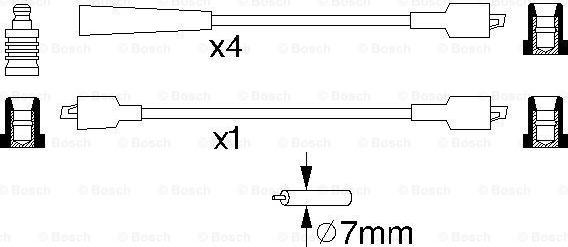 BOSCH 0 986 356 828 - Комплект проводів запалювання avtolavka.club